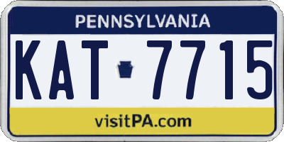 PA license plate KAT7715