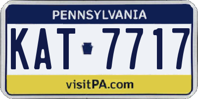 PA license plate KAT7717