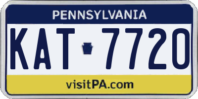 PA license plate KAT7720
