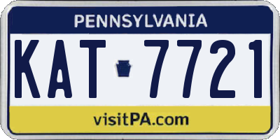 PA license plate KAT7721