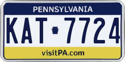 PA license plate KAT7724