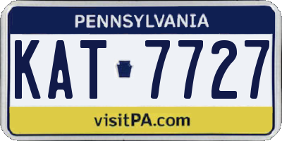 PA license plate KAT7727