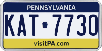 PA license plate KAT7730
