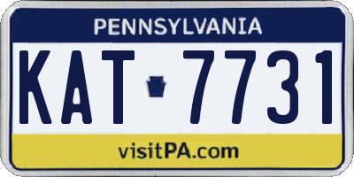 PA license plate KAT7731