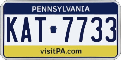 PA license plate KAT7733