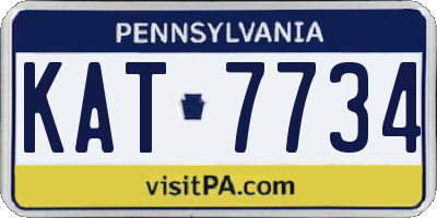 PA license plate KAT7734