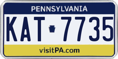 PA license plate KAT7735