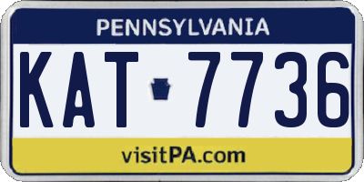 PA license plate KAT7736