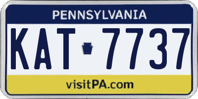 PA license plate KAT7737