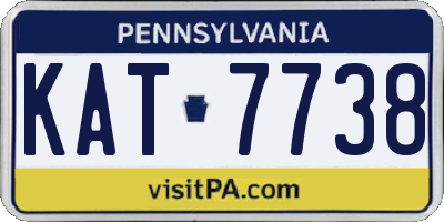 PA license plate KAT7738
