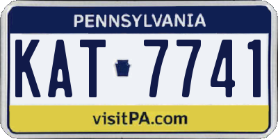 PA license plate KAT7741