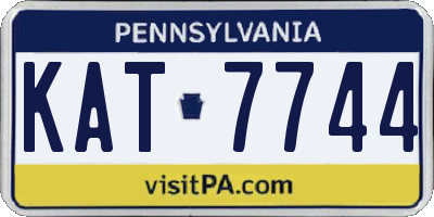 PA license plate KAT7744