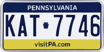 PA license plate KAT7746