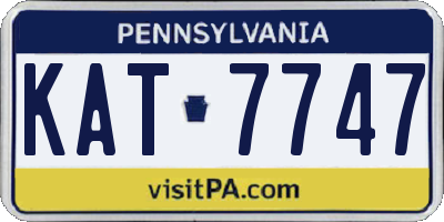 PA license plate KAT7747