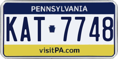 PA license plate KAT7748
