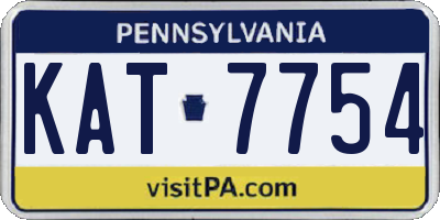 PA license plate KAT7754