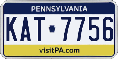 PA license plate KAT7756