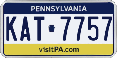 PA license plate KAT7757