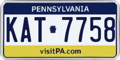 PA license plate KAT7758