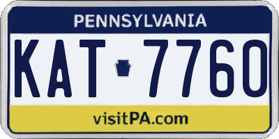 PA license plate KAT7760