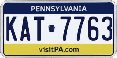 PA license plate KAT7763