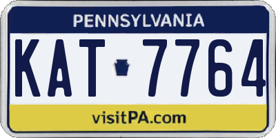 PA license plate KAT7764