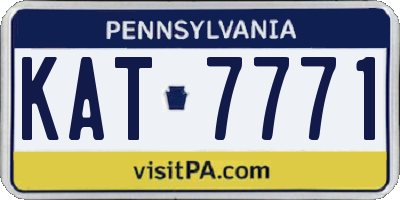 PA license plate KAT7771