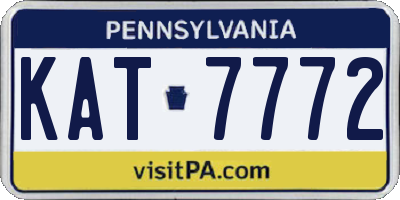 PA license plate KAT7772