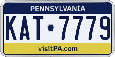 PA license plate KAT7779