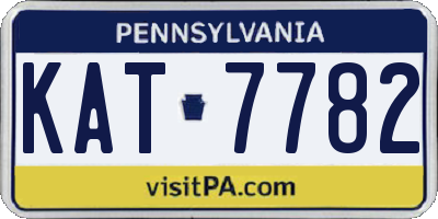 PA license plate KAT7782
