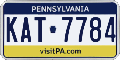 PA license plate KAT7784