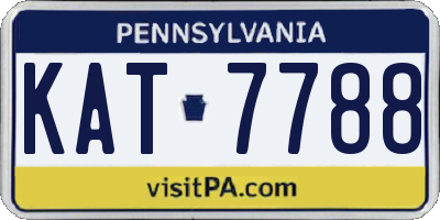 PA license plate KAT7788