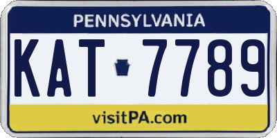 PA license plate KAT7789
