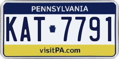 PA license plate KAT7791