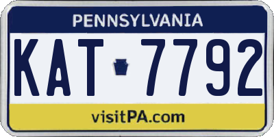 PA license plate KAT7792