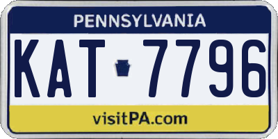 PA license plate KAT7796