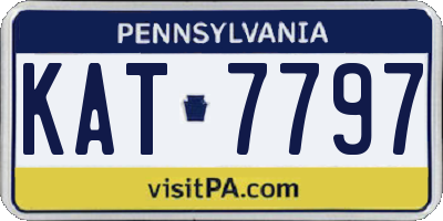 PA license plate KAT7797