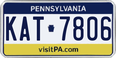 PA license plate KAT7806