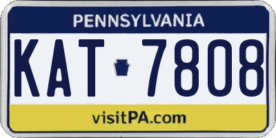 PA license plate KAT7808