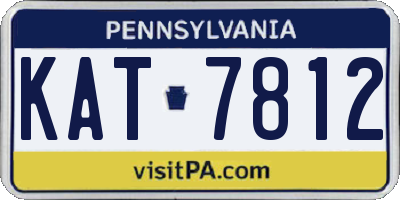 PA license plate KAT7812