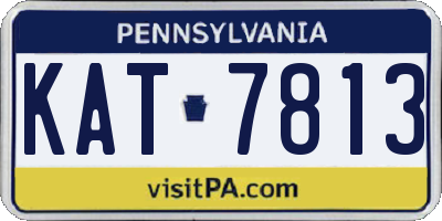 PA license plate KAT7813