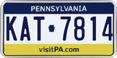 PA license plate KAT7814