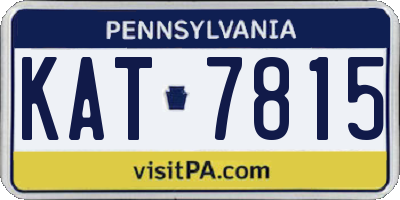 PA license plate KAT7815