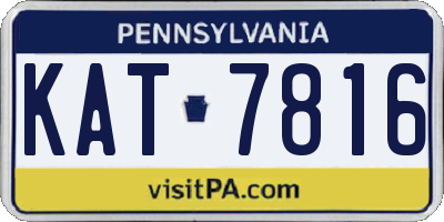 PA license plate KAT7816