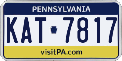 PA license plate KAT7817