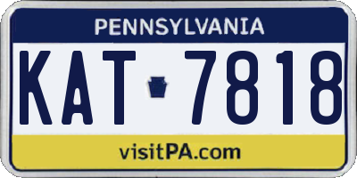 PA license plate KAT7818