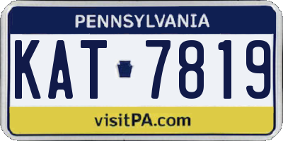 PA license plate KAT7819