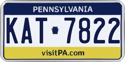 PA license plate KAT7822
