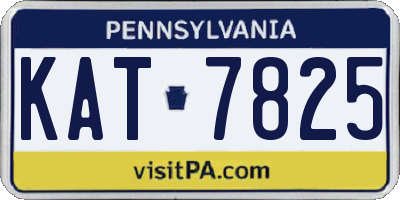 PA license plate KAT7825
