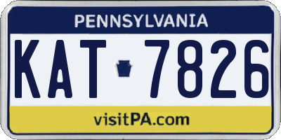 PA license plate KAT7826
